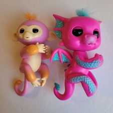 Wowwee Fingerlings Interactive 2016 Pink Monkey And 2017 Pink Dragon Both Work 