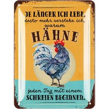 Retro Blechschild, vintage Metallschilder Spr&uuml;chen, Shabby Chic Deko Garten