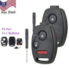 2 For 2009 - 2013 Honda Fit Cr-v Remote Key Fob Uncut Shell Case Cover 3 Buttons 2 For 2009 - 2013 Honda Fit Cr-v Remote Key Fob Uncut Shell Case Cover 3 Buttons
