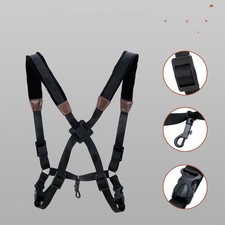 Nylon Adjustable Sax Double Shoulder Strap Soft Shoulder Padded Professional