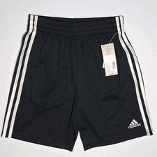 Adidas AH5547 Boys' Medium 10/12 Classic 3-Stripe Shorts, Black