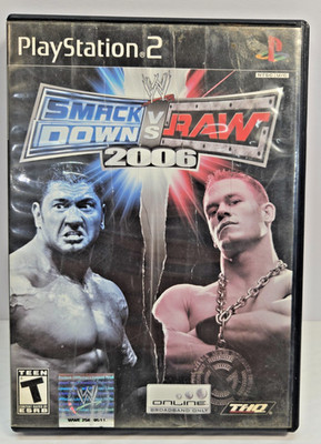 WWE SmackDown vs. Raw 2006 (Sony PlayStation 2, 2006) Black Label PS2 No Manual