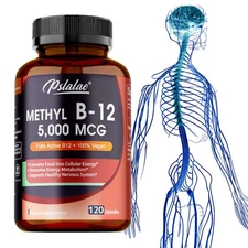 Vitamin B-12, 5000mcg - Energy, Mood, Metabolism & Nervous System Support