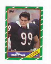 1986 TOPPS DAN HAMPTON #22 CHICAGO BEARS