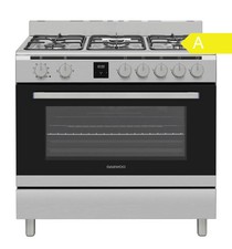 Daewoo Gasherd 90cm 5 Kochzonen Edelstahl A Backofen 115l Grill Standherd