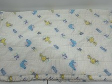 Vintage Sesame Street Baby Blanket Big Cookie Monster Big Bird Muppet Quilt Crib