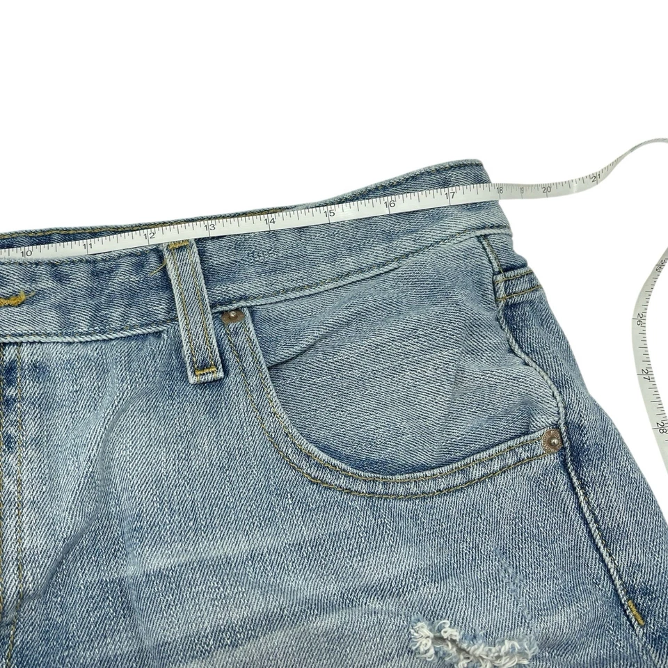 Mossimo женщин шорты размер 14/32 бойфренд короткие искусственно состаренный джинсовой ткани синий Jean - Изображение 2 из 4