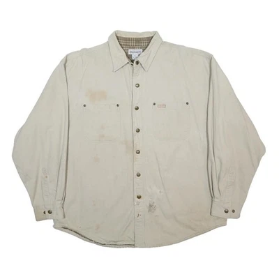 Veste Boutonnée en Coton Beige CARHARTT Homme XL Travail Tissée - Photo 1/4