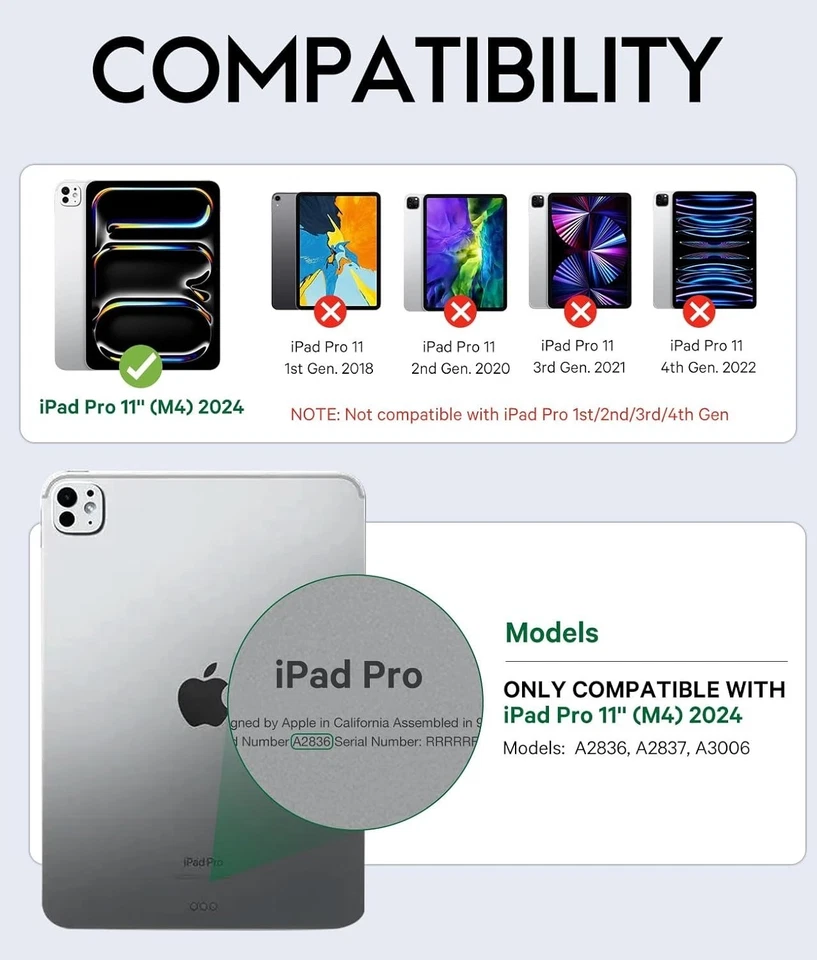 iPad Pro 11" M5/M4 Keyboard Case (2025/24) Detachable, 7-Color Backlit - Image 2 of 4