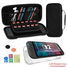 For Nintendo Switch 2 5-in-1 Carrying Case Accessories Screen Protector Rod Cap