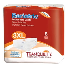 Tranquility Bariatric Incontinence Brief 3X-Large Bariatric 2190 Maximum 8 Ct