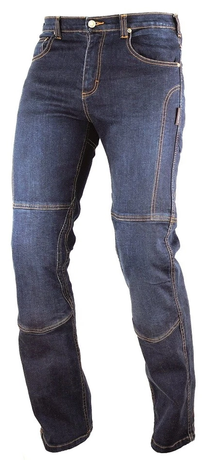 Jeans 100% Coton Moto Pantalon CE Protections Renforts Homme Bleu - Photo 1/2