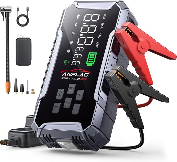 Starthilfe Powerbank 7000A 26800Mah 160PSI Kompressor FüR Auto Benzin Diesel-image