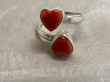 Unique Custom Native American Spiny Oyster Ring Adjustable Sterling Silver 925
