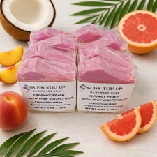 Handmade. Tallow Soap. Goat Milk Soap.  Peach...