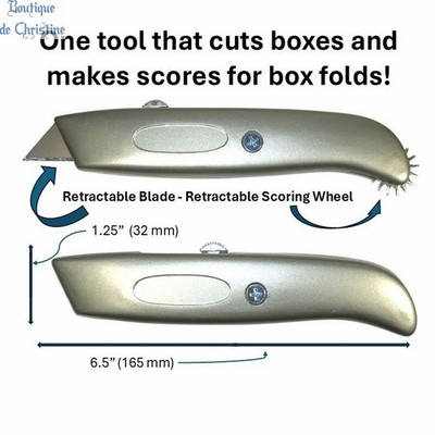 Make a Box Resizer Retractable Utility Knife with Scoring Wheel Cutter Tool