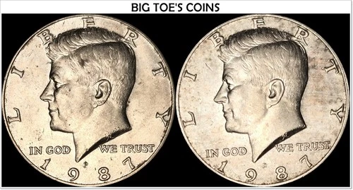 1987 P&D NIFC KENNEDY HALF DOLLARS, FAST SHIPPING