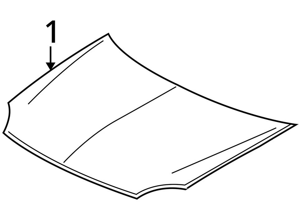 Ford Five Hundred Hood 2005-2007 OEM N1NE6 Foto 3 de 3