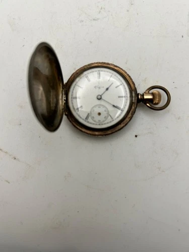 Antique Elgin Pocket Watch Marked "Coin Silver" - 1  1/2" Diameter