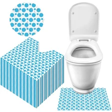 100 Pcs Disposable Toilet Mats Absorbent Toilet Floor Protector from Urine U ...