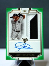 2024 TOPPS DEFINITIVE JASSON DOMINGUEZ RC PATCH AUTO GREEN 12/25 YANKEES