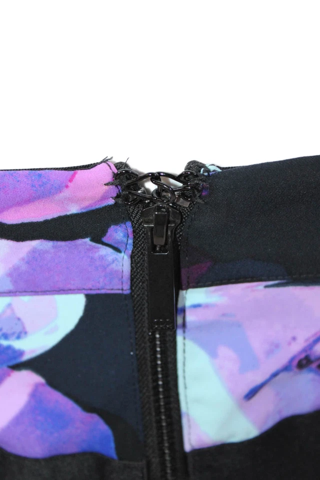 Vestido recto sin mangas con corte floral púrpura talla 0 de Rachel Rachel Roy para mujer Foto 4 de 4