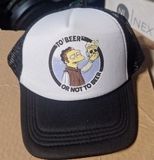 Adjustable Trucker Baseball Hat Cap To Beer or Not To Beer Moe Simpsons Black