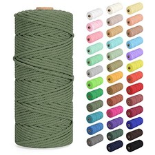 Macrame Cord 2mm x 220Yards 656Feet , Natural 0.08 in x 220 yd Army Green