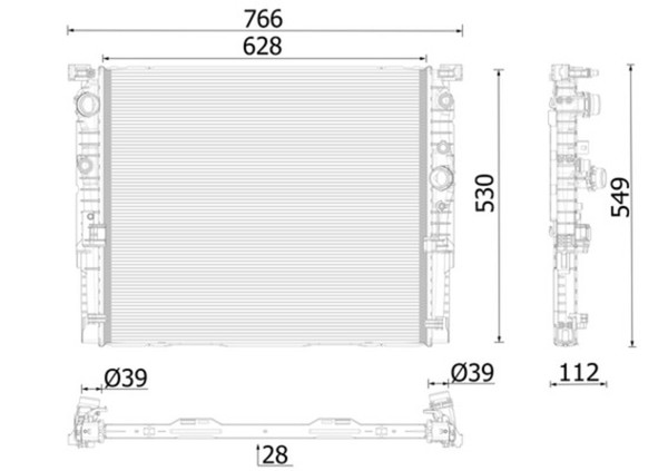 Mahle MotorküHler WasserküHler Premium Line Cr 2630 000P FüR Bmw 7Er G11 G12 5Er-image