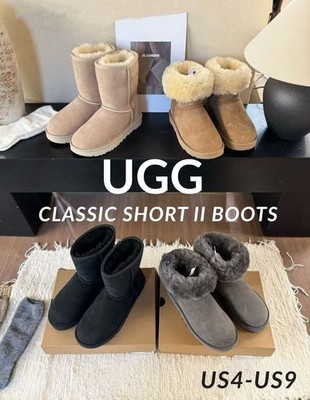 UGG Women s Classic Short II Boots Sheepskin 5825 (US4-US9) EU35-40 New