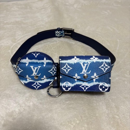 Louis Vuitton Escale Daily Multi Pocket Belt Blue Used From Japan