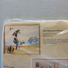 Mallard At Sunset New Creative Circle 0921 Embroidery VTG 80's Kit