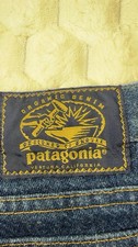 Vintage Patagonia Organic Denim Jeans 40x34 Made in USA Blue Straight Leg 90s