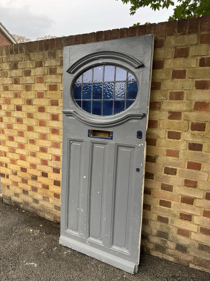 Reclaimed Old Victorian Edwardian Wooden Panel Front Door 1930 x 835 Or 833mm - Image 3 of 4