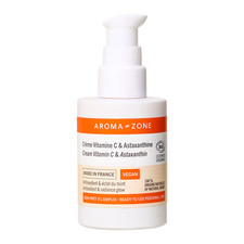 AROMA ZONE - Crème Vitamine C & Astaxanthine BIO - 100% Naturelle