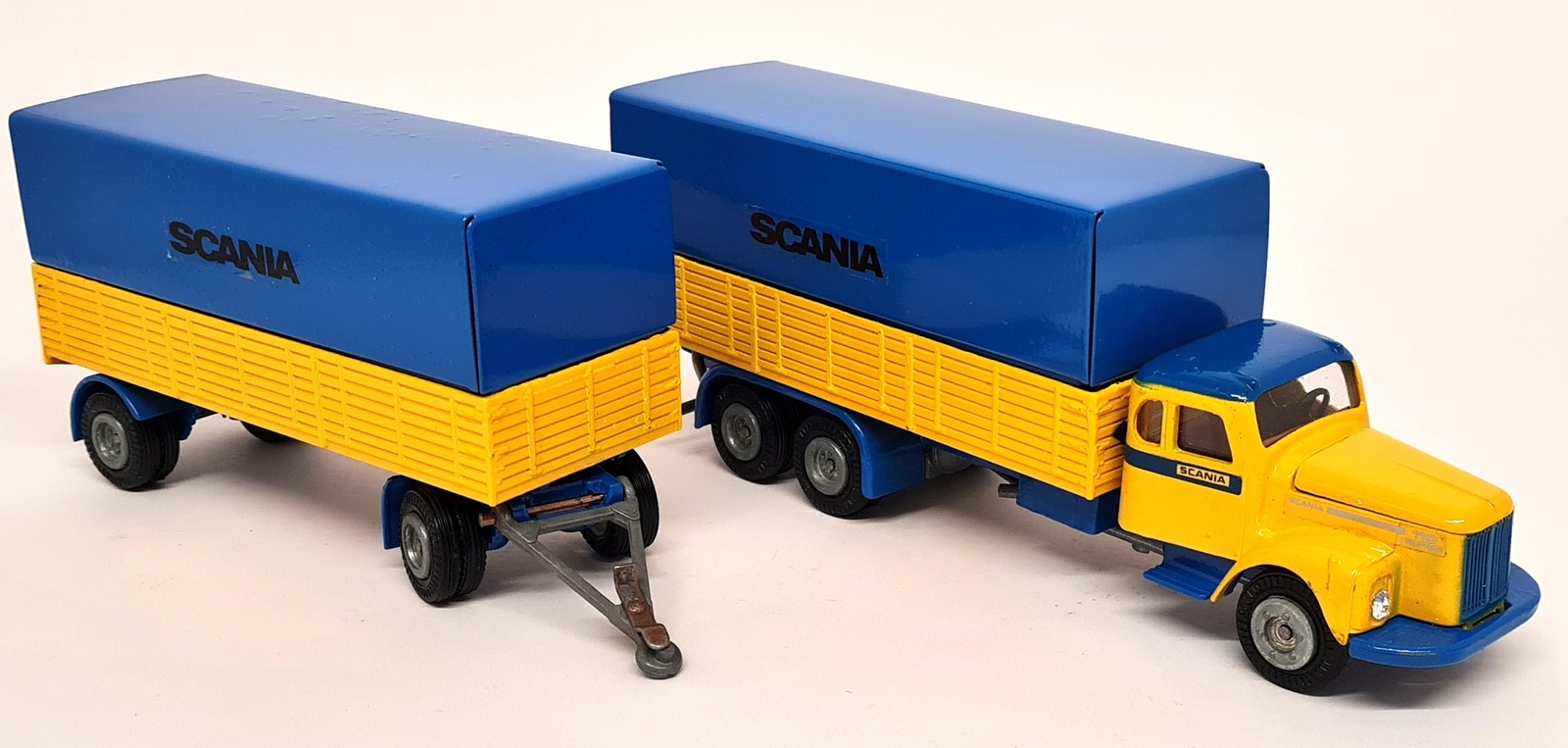Tekno 1/50 Scania Vabas Torpedo Covered Lorry + Trailer Diecast Model Truck