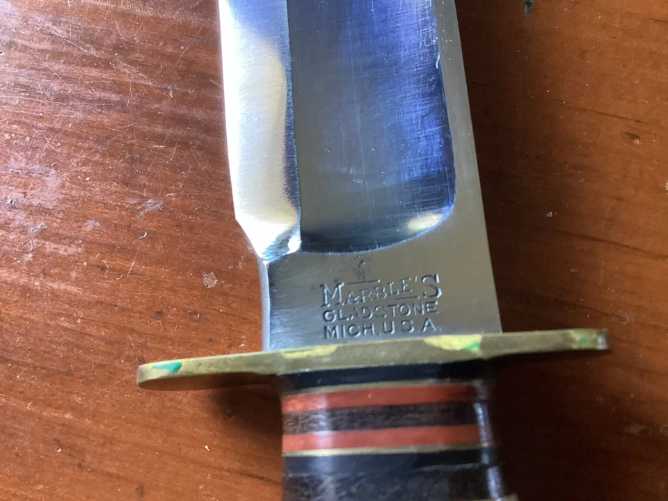 Cuchillo ideal Canicas Gladstone mango de ciervo hoja de 7 pulgadas Foto 3 de 4