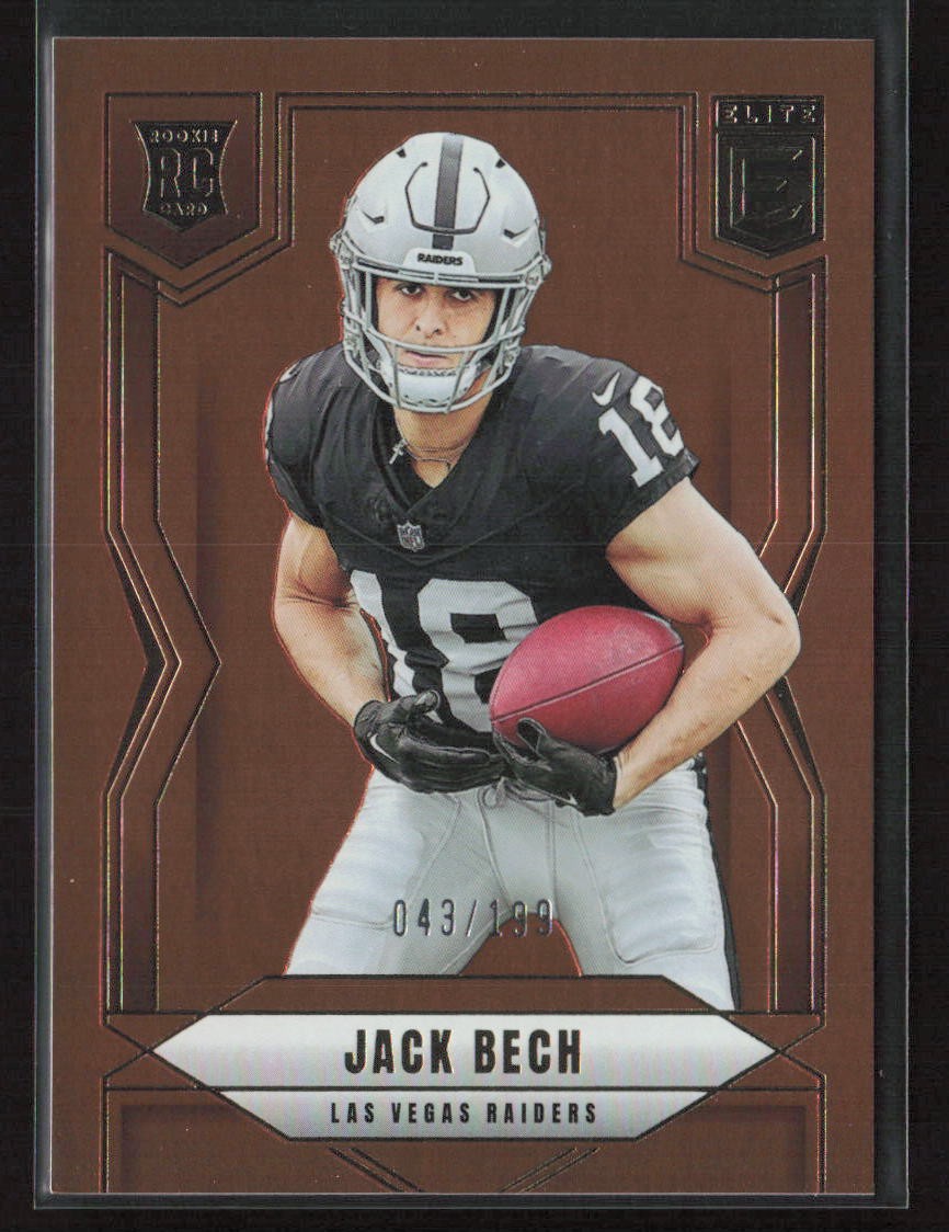 Jack Bech 2025 Donruss Elite #177 Orange /199 Las Vegas Raiders