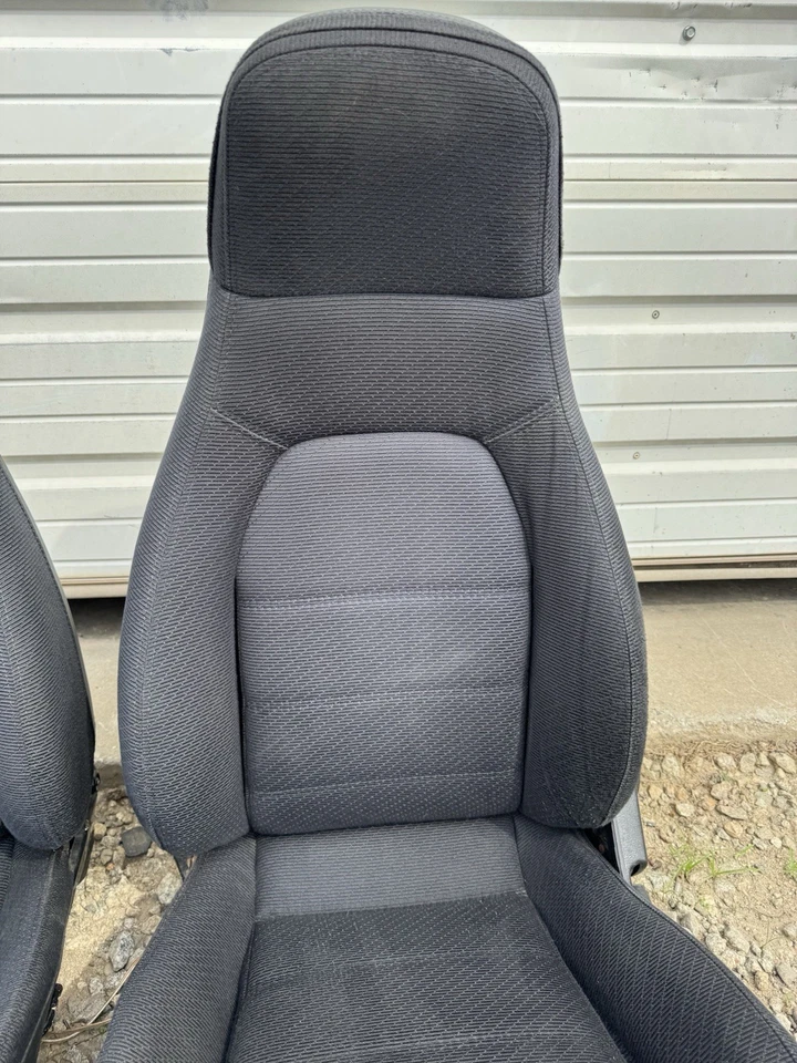 1990 - 1997 年马自达 Miata 座椅布套装左右黑色座椅原始设备制造商 — 第 3/4 张图片