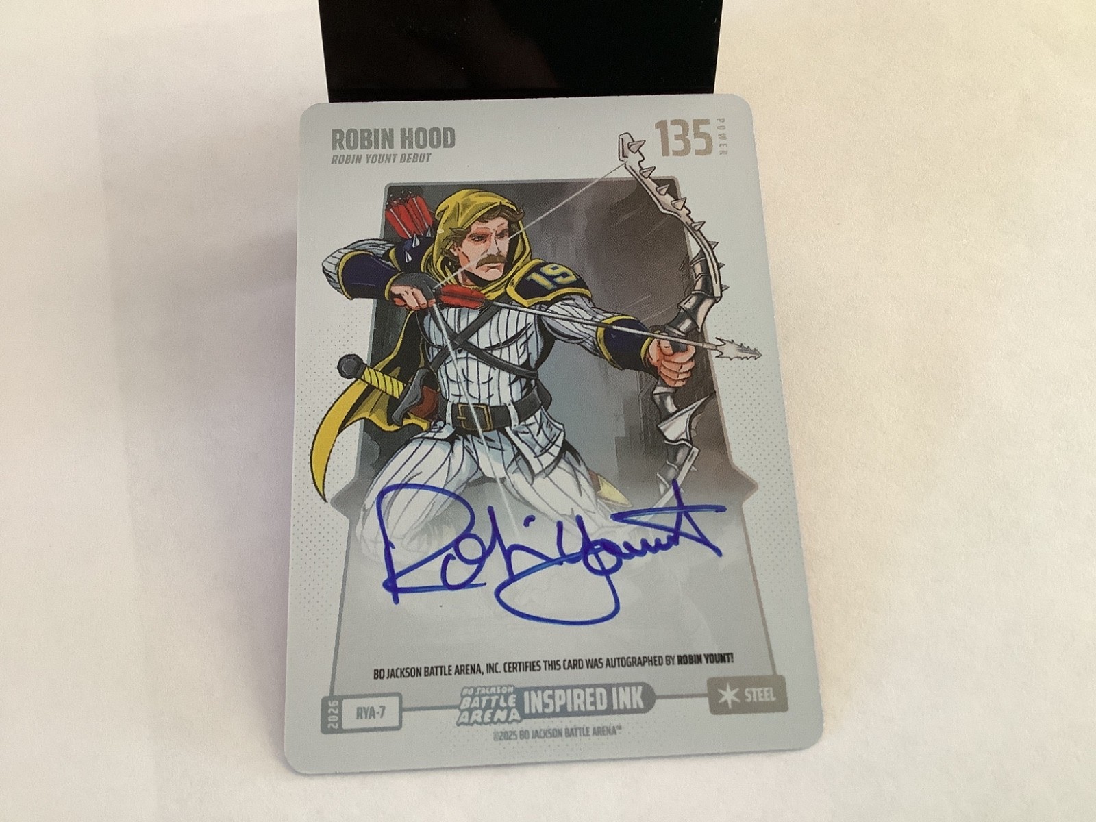 Bo Jackson Battle Arena 2026 Robin Hood Robin Yount Steel Inspired Ink Auto