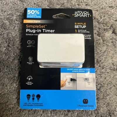 My Smart Touch Simple SetSet Plug In Digital Timer 2 Settings Indoor