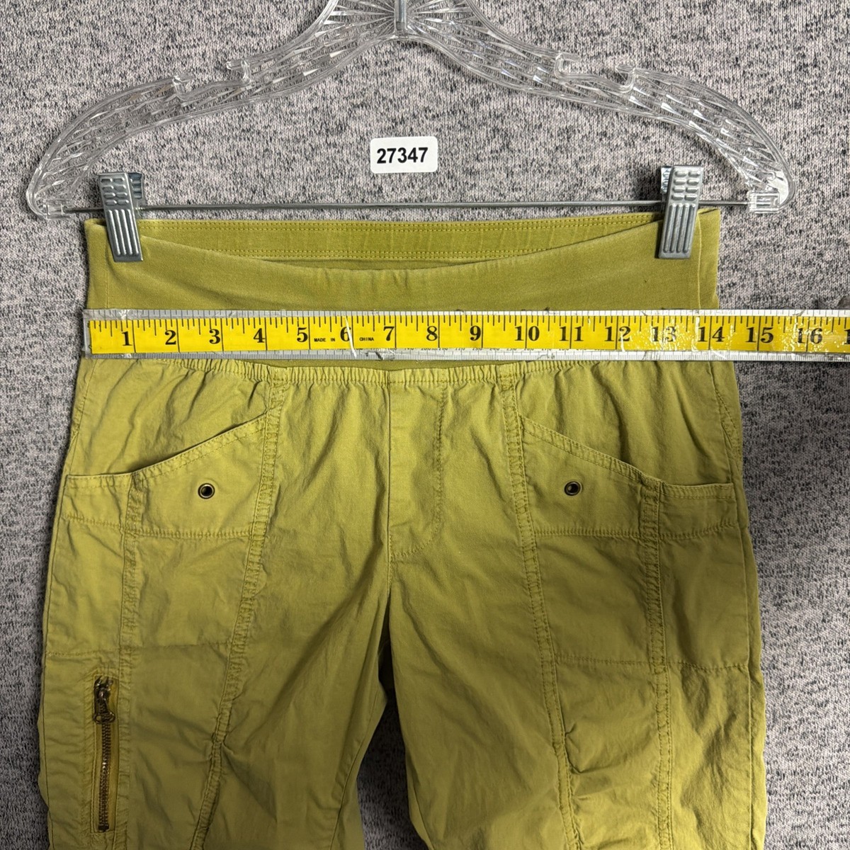 XCVI Wearables Women's Size XS Yellow Iris Cropped Zip Pocket