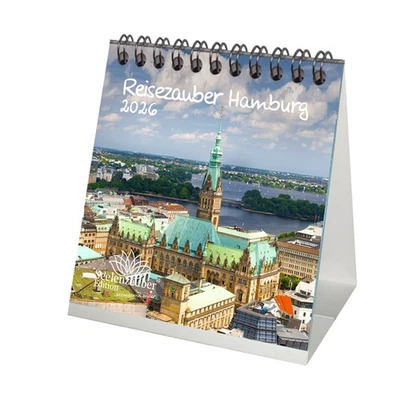 SEELENZAUBER GMBH Reisezauber Hamburg Tischkalender 10cm x 10cm für 2026 Hafen Reeperbahn Deutschl