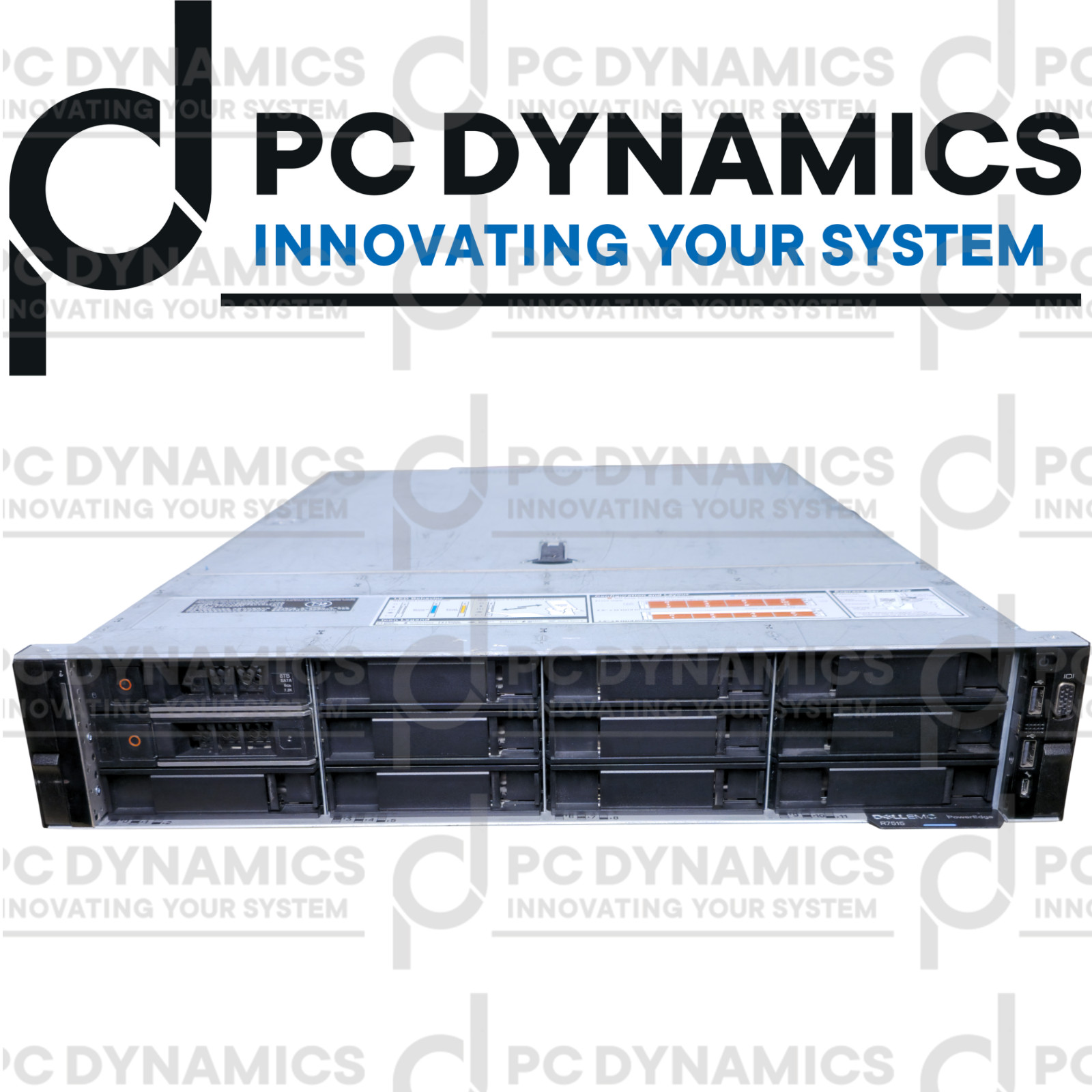 Dell PowerEdge R7515 12LFF • EPYC 7702P 64-Core • 128GB RAM • 2x 800GB SSD