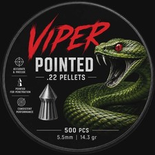 500 x VIPER .22 / 5.5mm Pointed Airgun Rifle Pistol Ammo Hunting Pellets