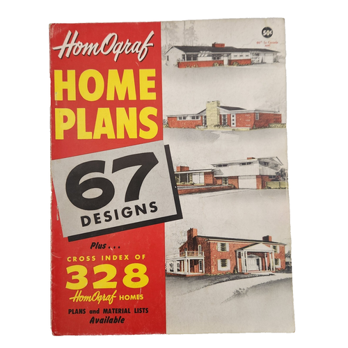 Homograf Home Plans Vintage 1954 Midcentury 67 House Plans MCM Architecture