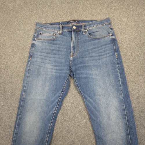 Calvin Klein Jeans Men 33 Blue Denim Slim fit Zip Fly business casual Size 33x32 - Picture 3 of 11