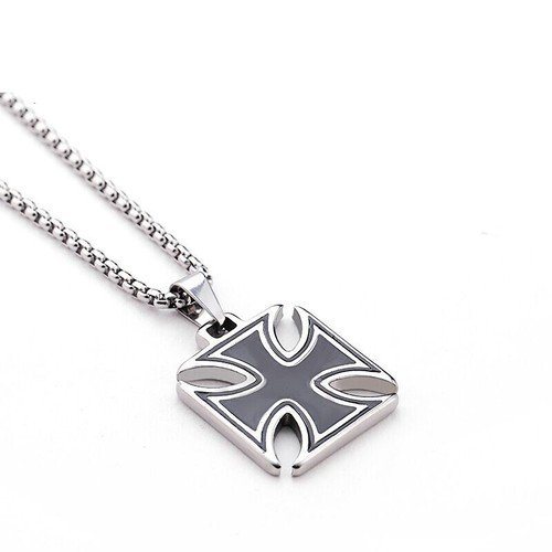 Knights Templar Vintage Germen Iron Cross Pendant Necklace Stainless Steel Gifts - Picture 26 of 30
