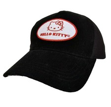 Hello Kitty Mesh Snapback Hat Adjustable One Size Black Ladies Cap With Tags