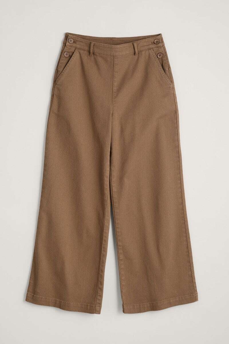 Seasalt Women's Trousers brown Hannafore Wide Leg Trousers Regular